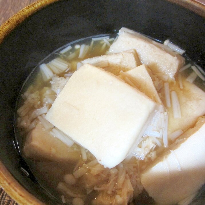 圧力鍋で高野豆腐とえのきの煮物